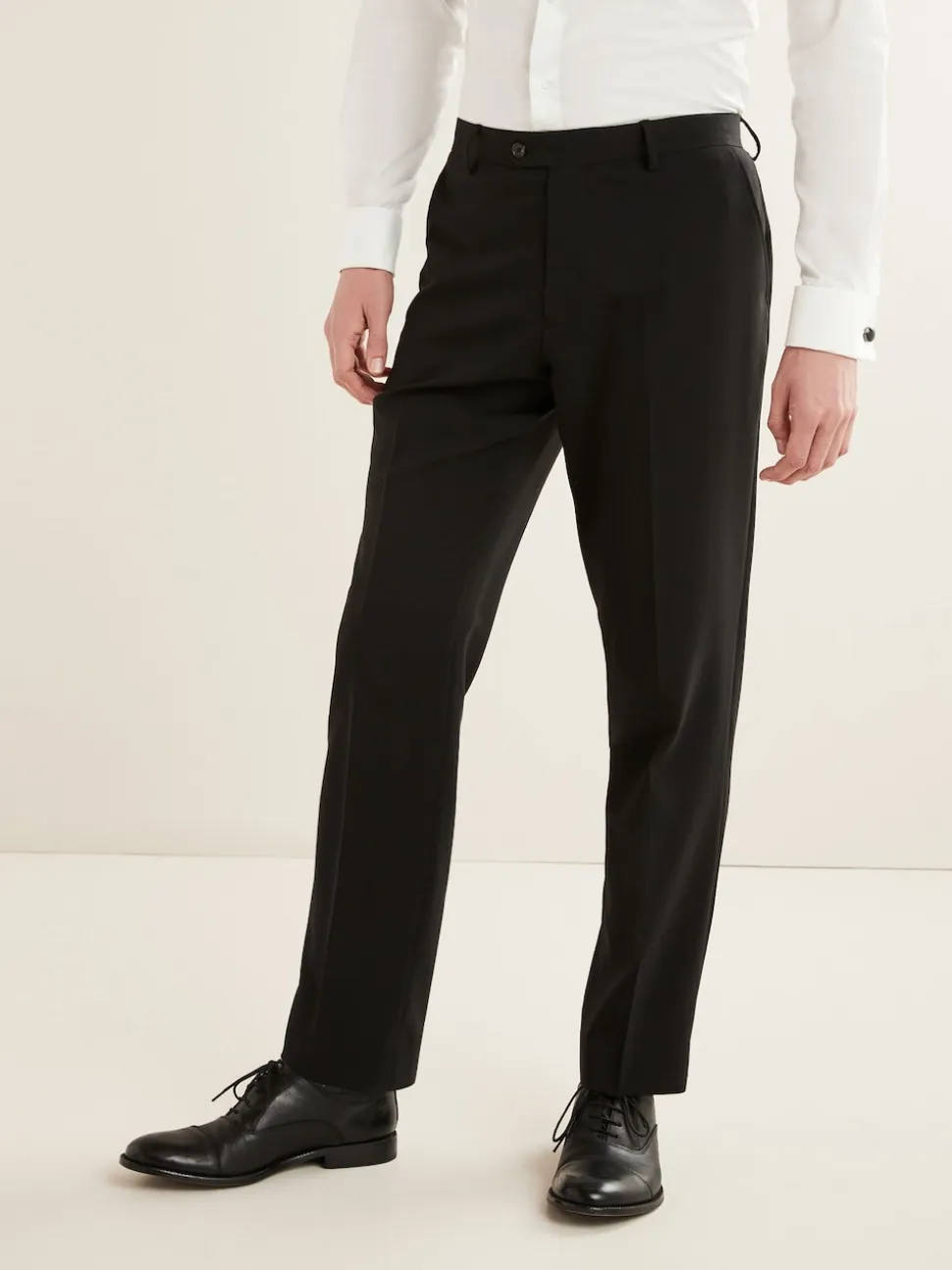 Black Regular Fit Essential Suit Trousers