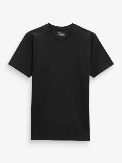 Black Regular Fit Essential V-Neck T-Shirt