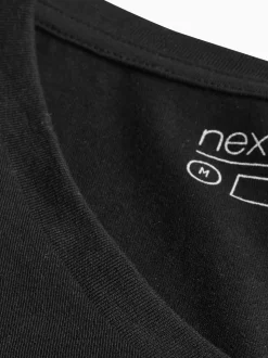 Black Regular Fit Essential V-Neck T-Shirt