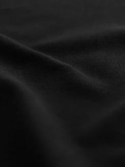 Black Regular Fit Long Sleeve Pique Polo Shirt