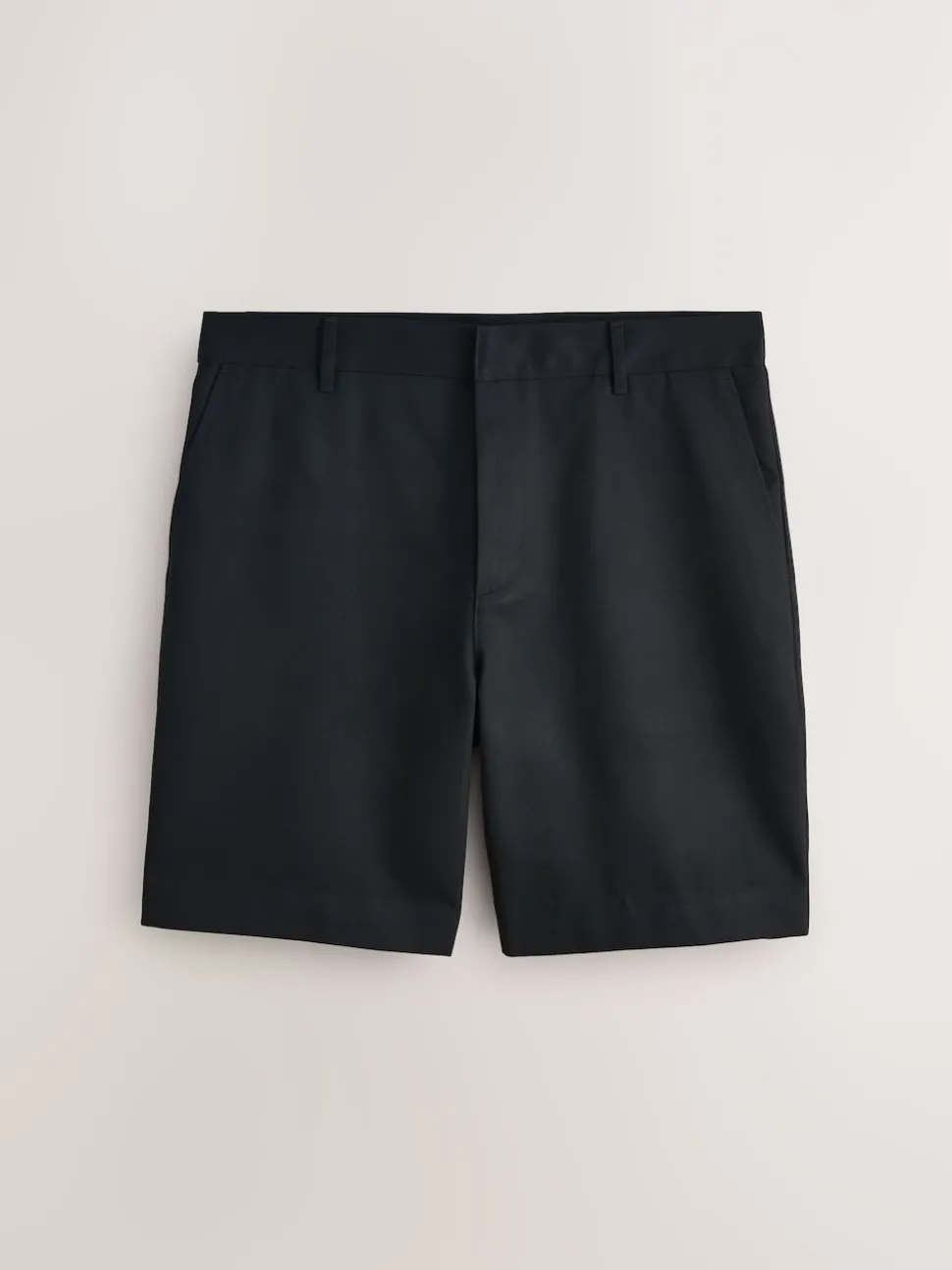 Black Regular Fit Plain Front Smart Shorts 2 Pack