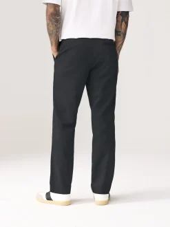 Black Regular Fit Plain Front Smart Trousers 2 Pack