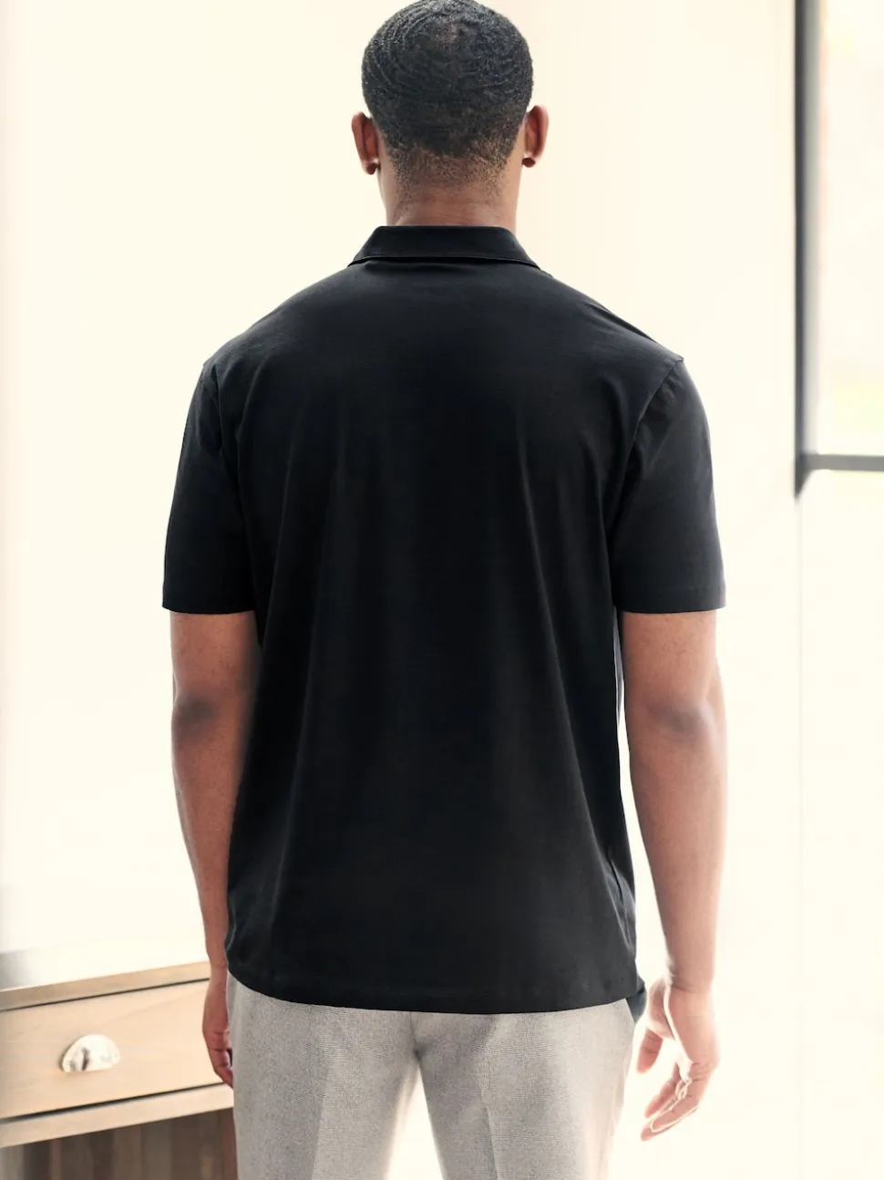Black Regular Fit Short Sleeve Jersey Polo Shirts 3 Pack