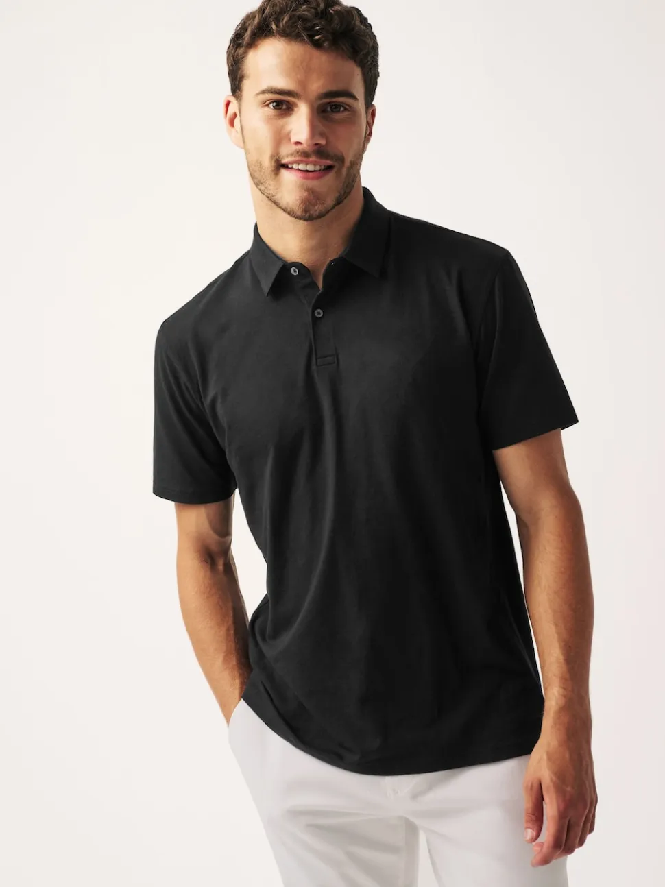 Black Regular Fit Short Sleeve Polo Shirt