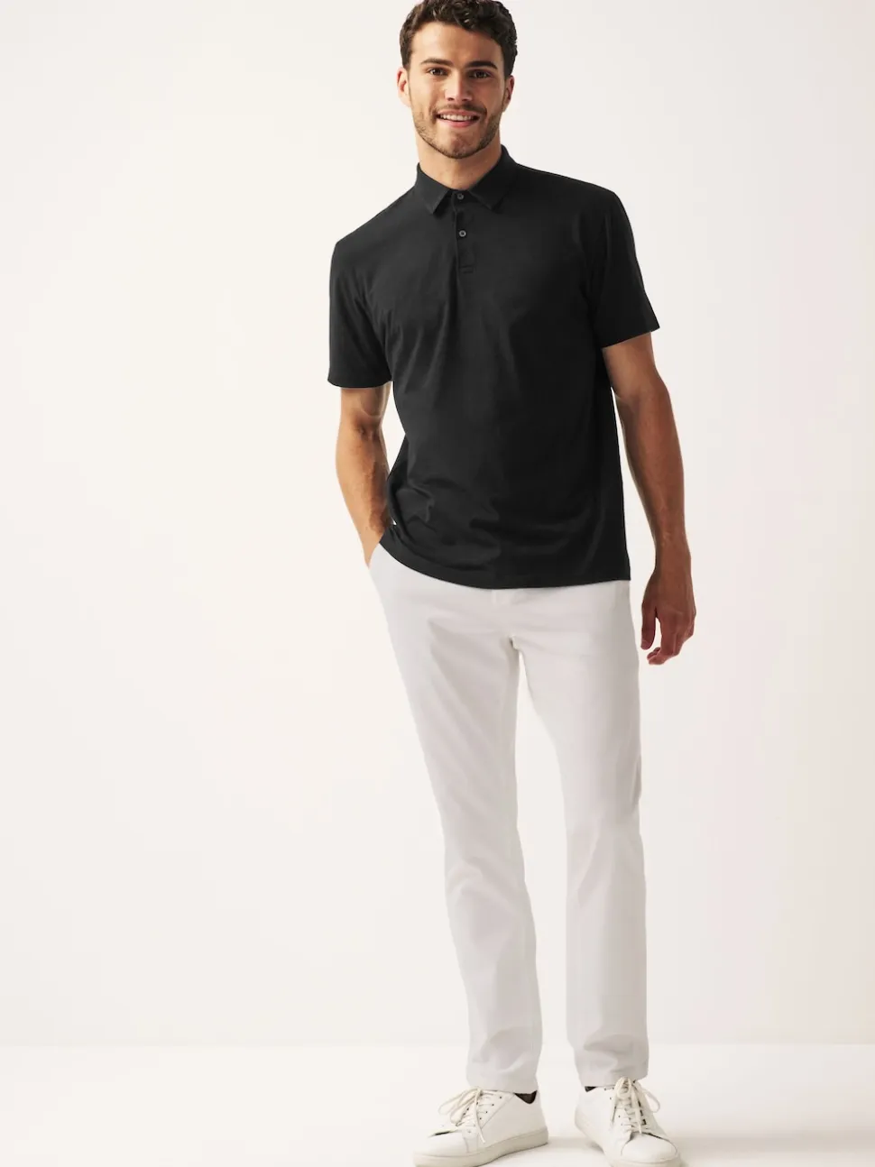 Black Regular Fit Short Sleeve Polo Shirt