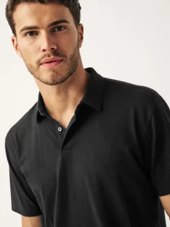 Black Regular Fit Short Sleeve Polo Shirt