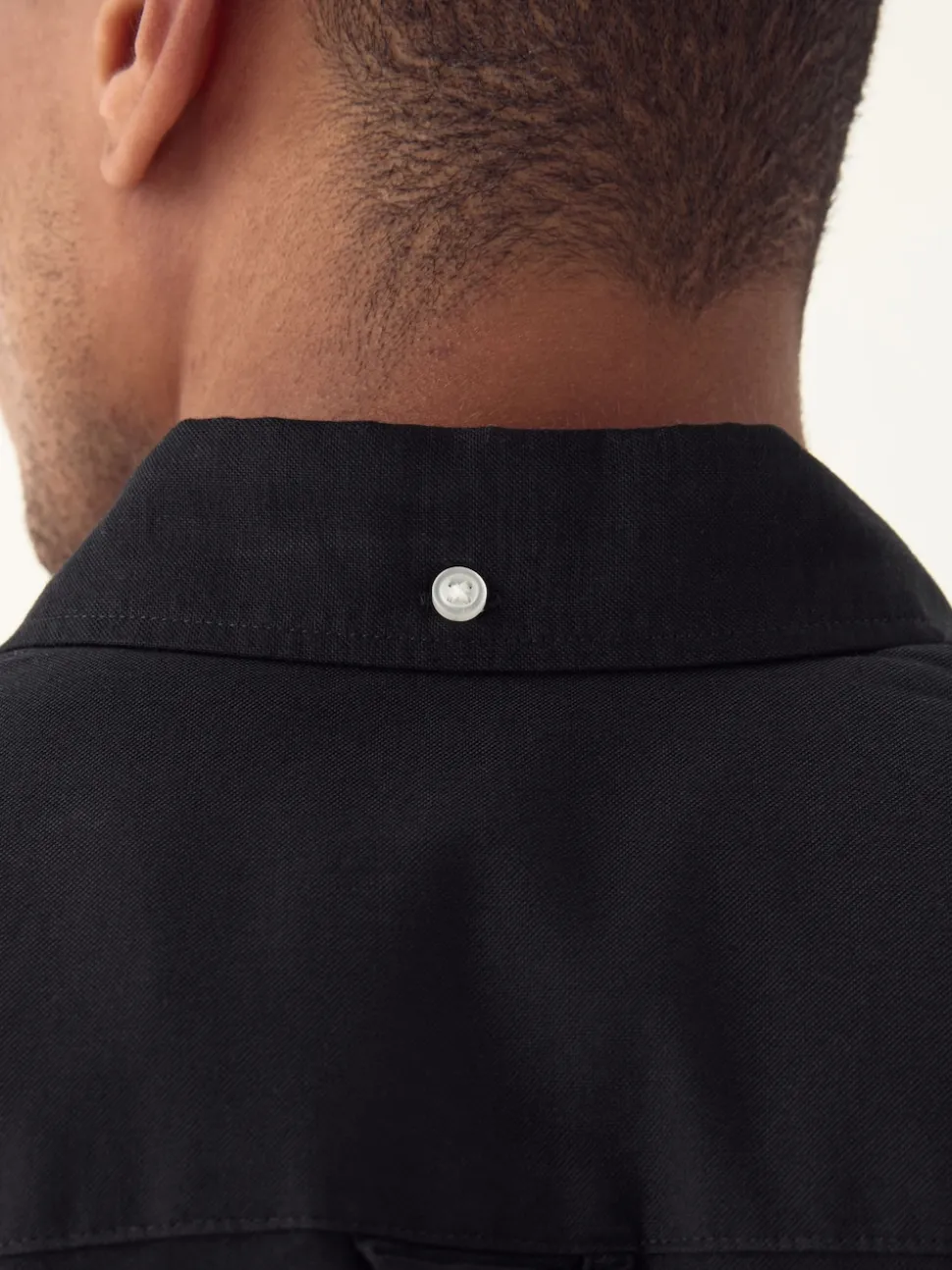 Black Regular Fit Short Sleeve Oxford Shirt