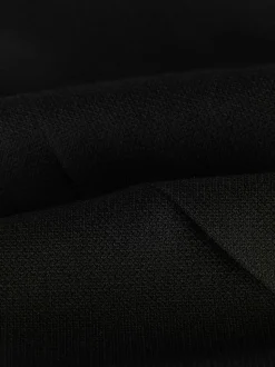 Black Regular Fit Signature Marzotto Wool Tuxedo Trousers With Side Tape Detail