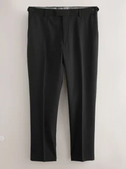 Black Regular Fit Signature Marzotto Wool Tuxedo Trousers With Side Tape Detail