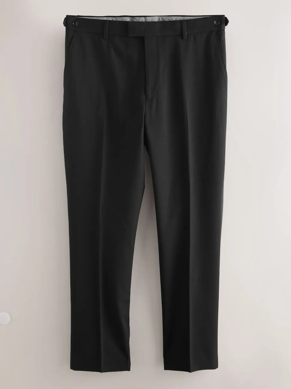 Black Regular Fit Signature Marzotto Wool Tuxedo Trousers With Side Tape Detail