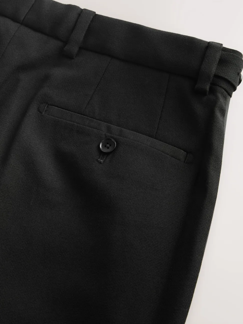 Black Regular Fit Signature Marzotto Wool Tuxedo Trousers With Side Tape Detail