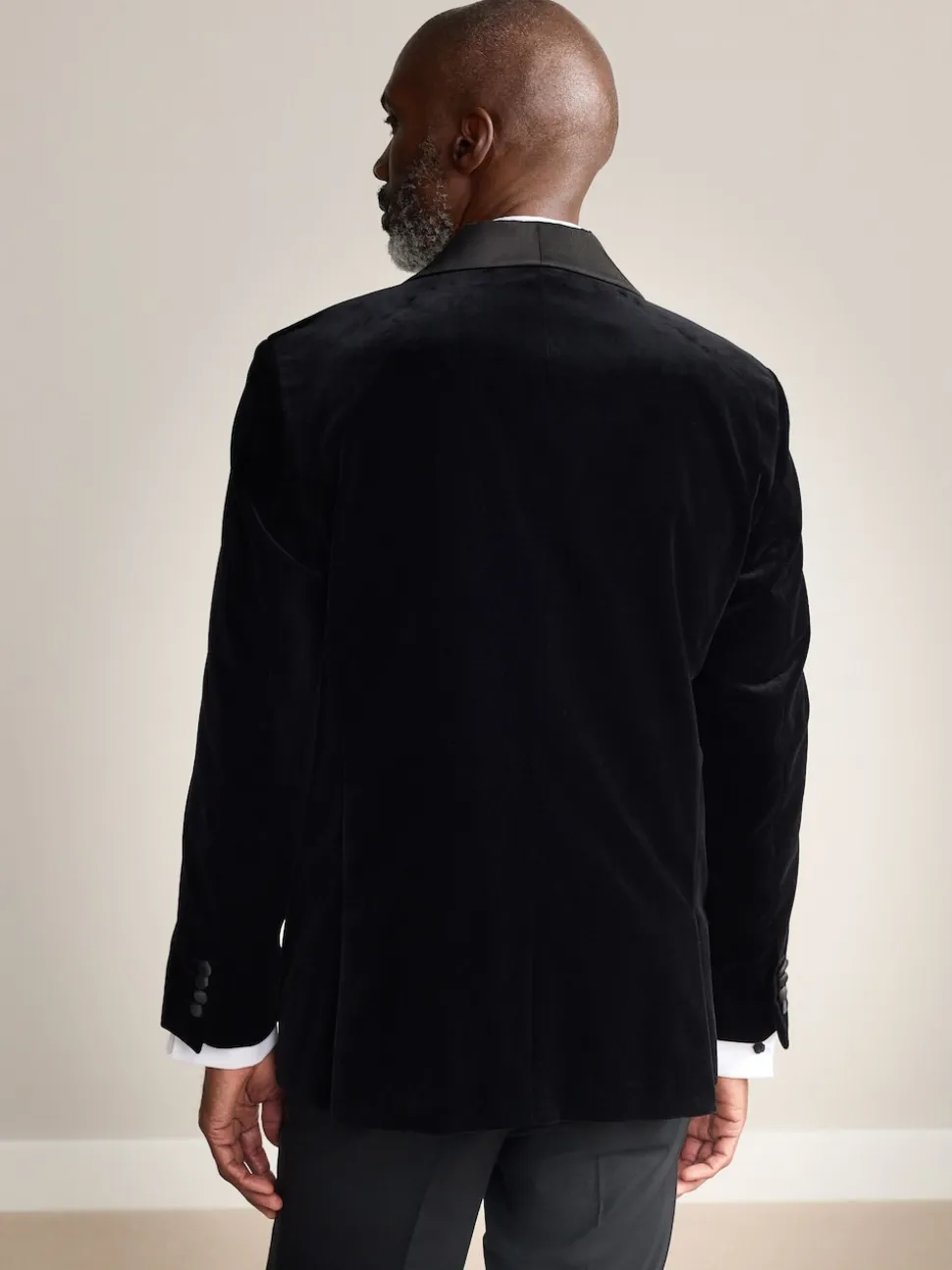 Black Regular Fit Signature Pontoglio Italian Velvet Blazer With Shawl Lapel