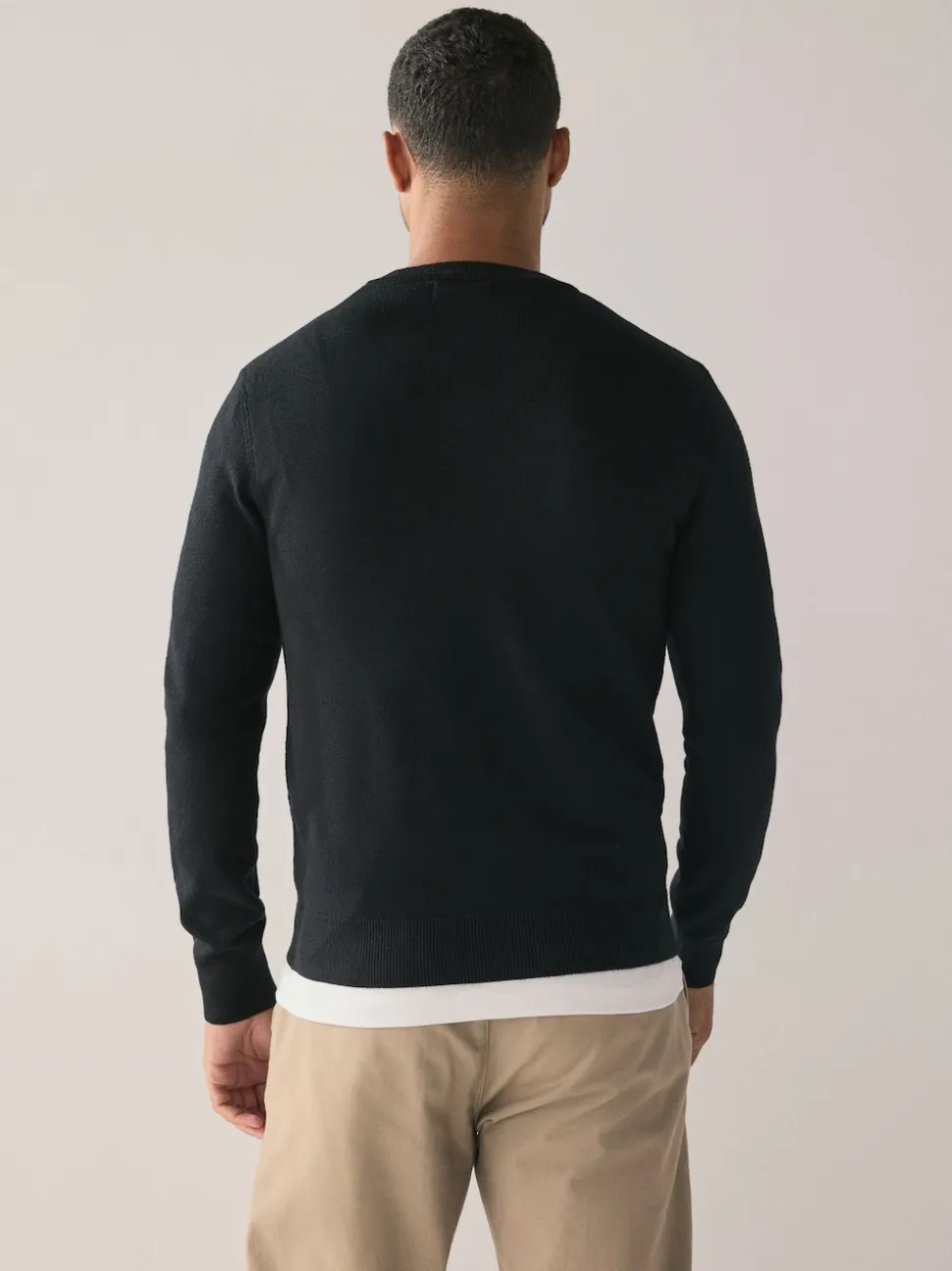 Black Regular Fit Soft Touch V-Neck Jumpers 3 Pack
