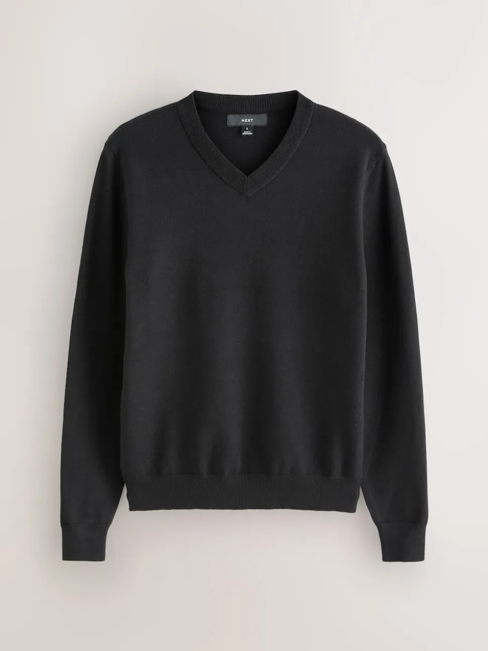 Black Regular Fit Soft Touch V-Neck Jumpers 3 Pack