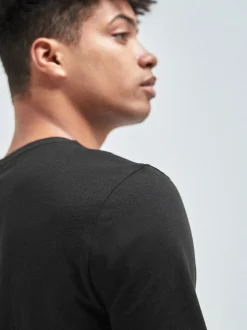 Black Regular Fit Stag T-Shirt