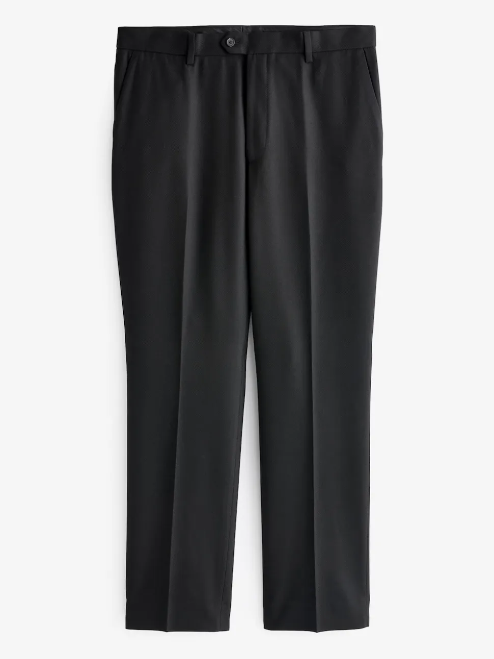 Black Regular Fit Textured Suit Trousers