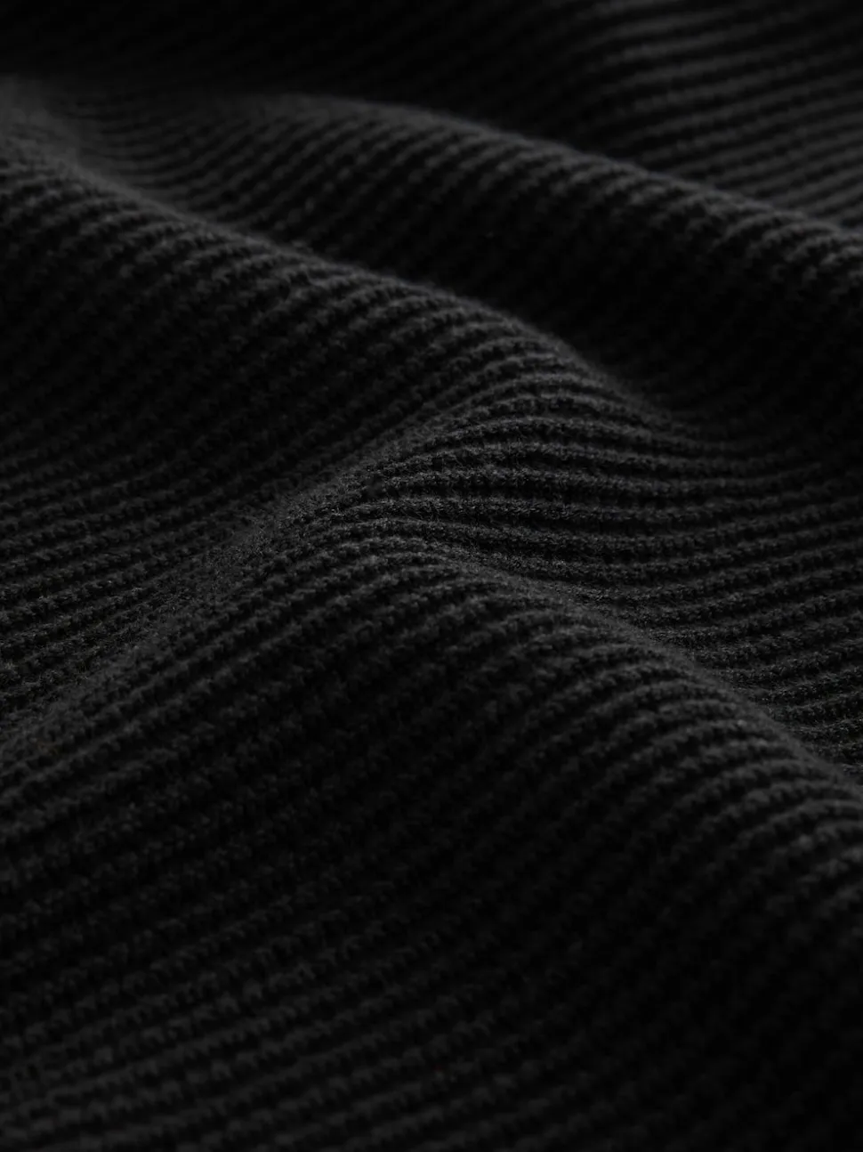Black Regular Fit Textured Oxford Mock Shirt Jumper
