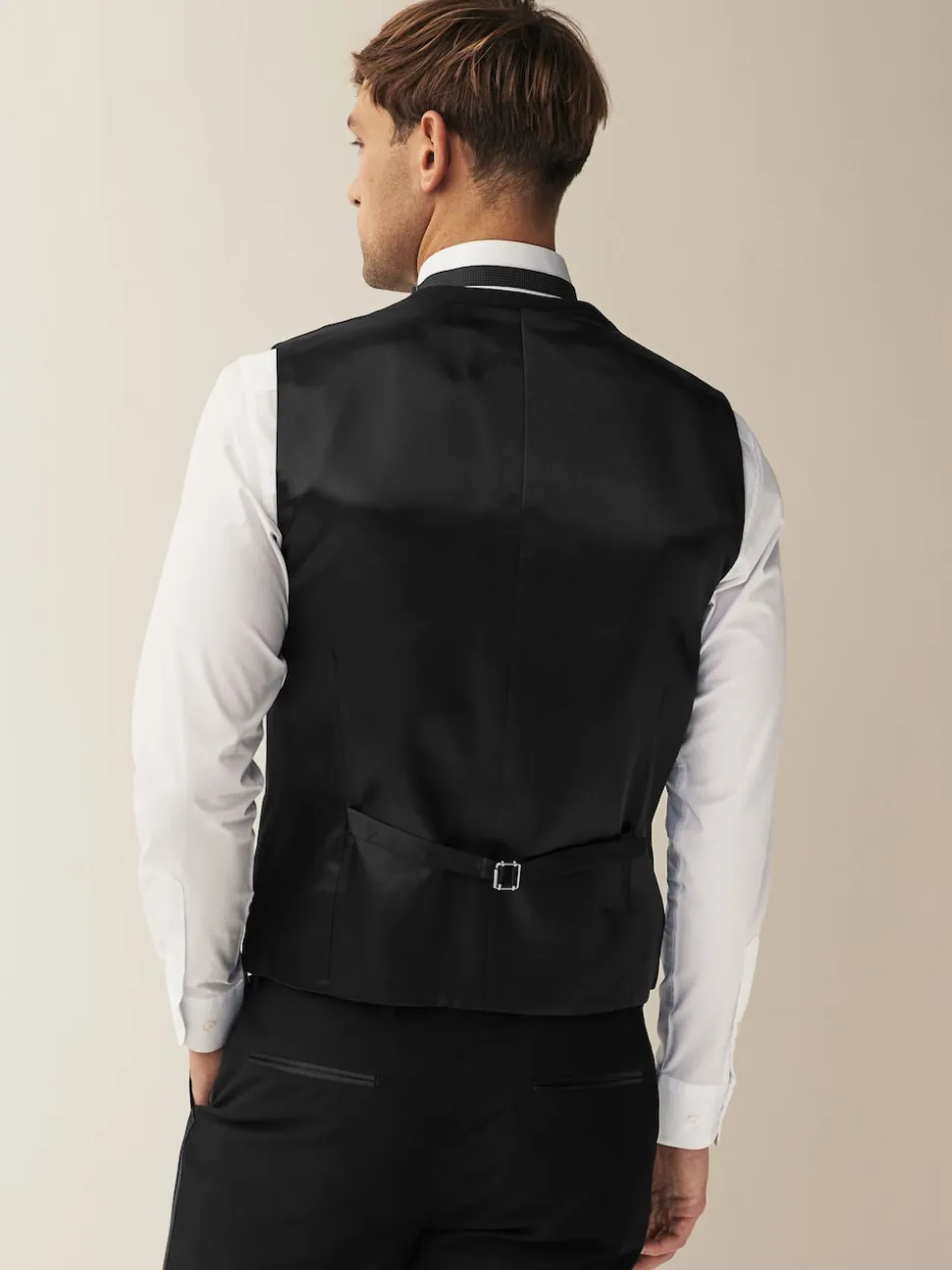 Black Regular Fit Waistcoat