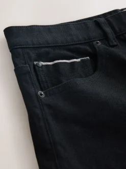 Black Regular Tapered Fit Signature Selvedge Denim Jeans