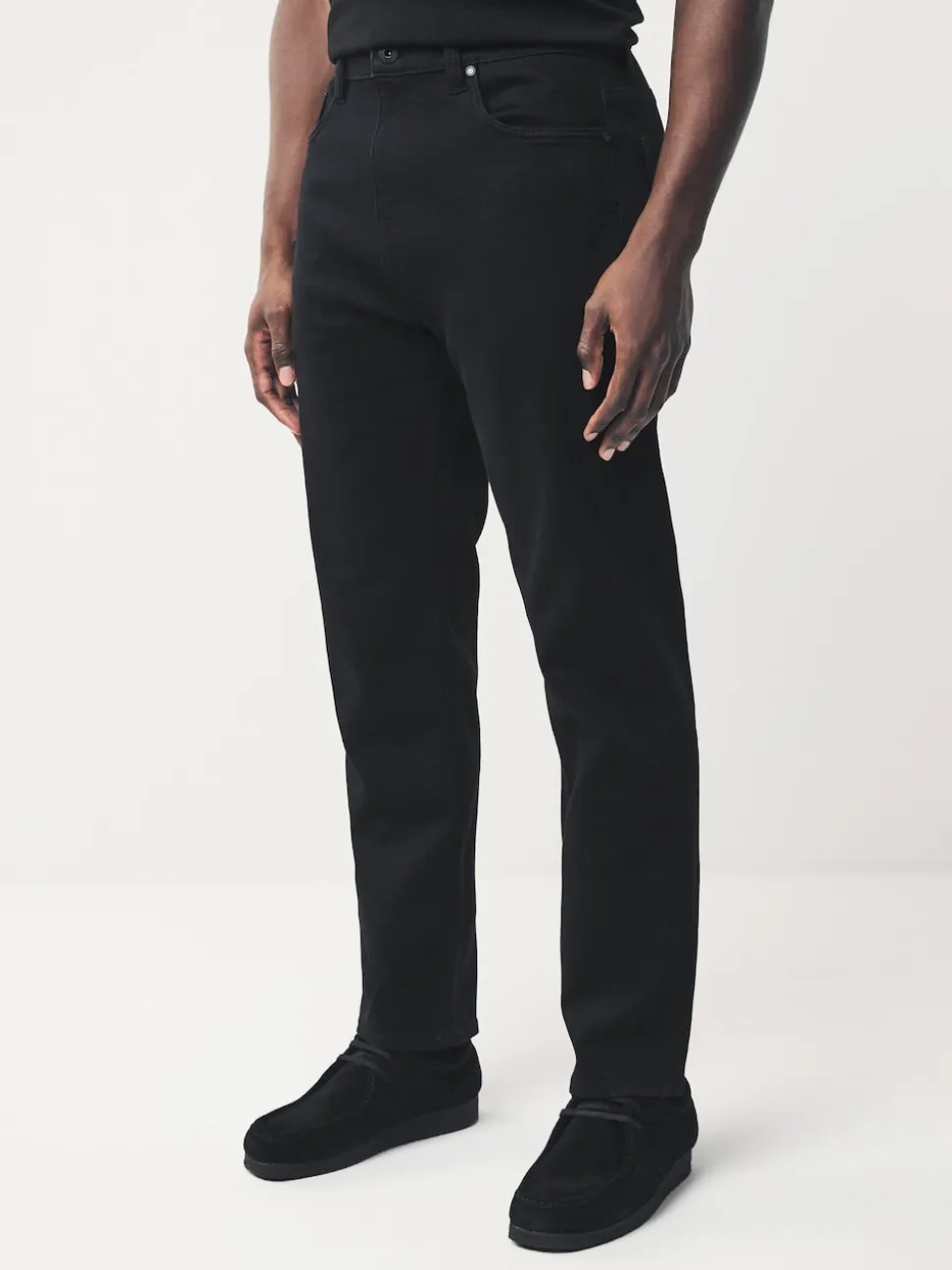 Black Regular Tapered Fit Motionflex Jeans