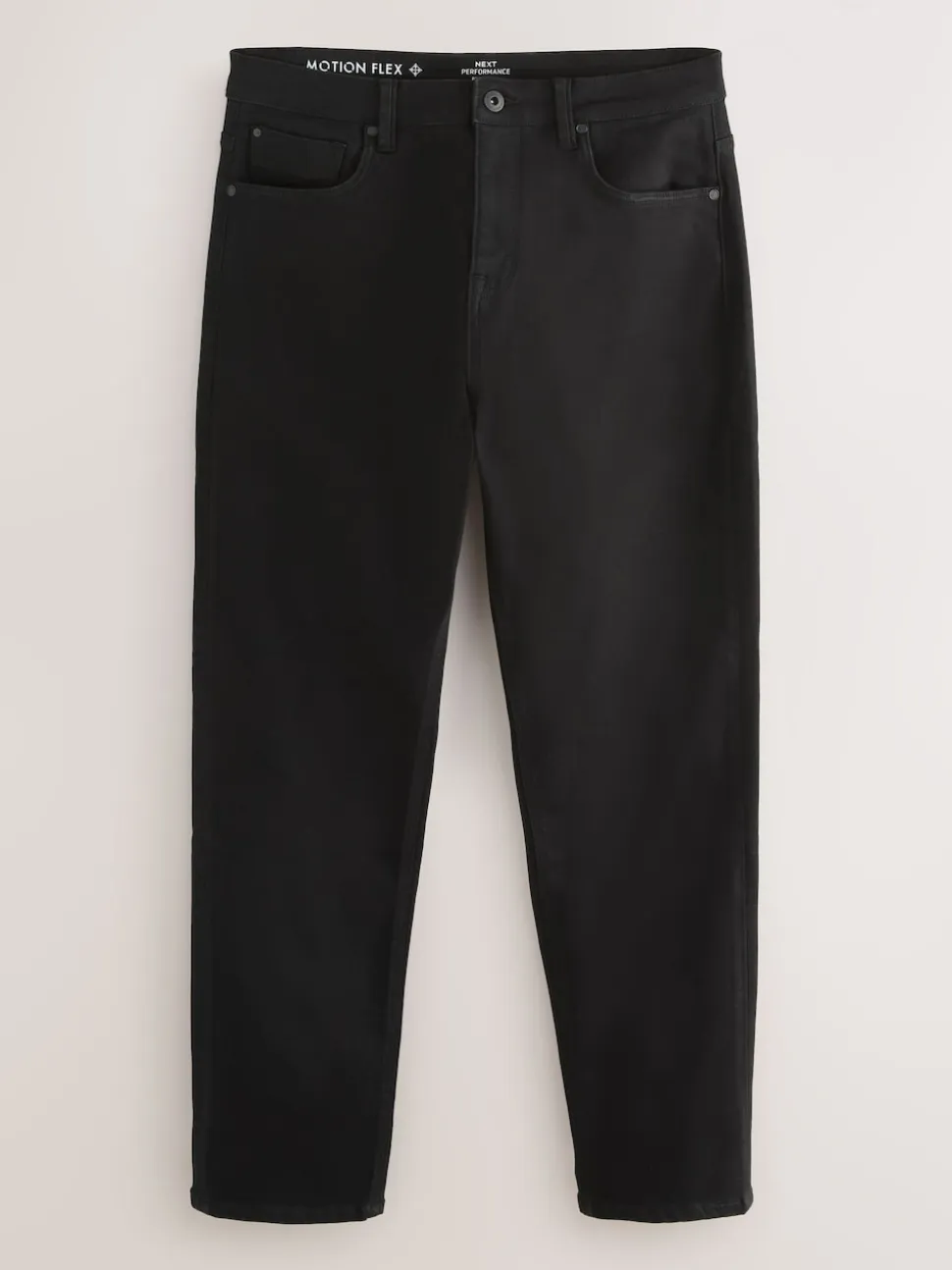 Black Regular Tapered Fit Motionflex Jeans