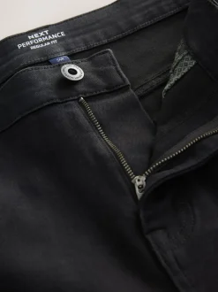 Black Regular Tapered Fit Motionflex Jeans