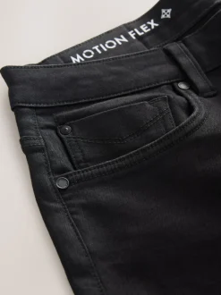 Black Regular Tapered Fit Motionflex Jeans