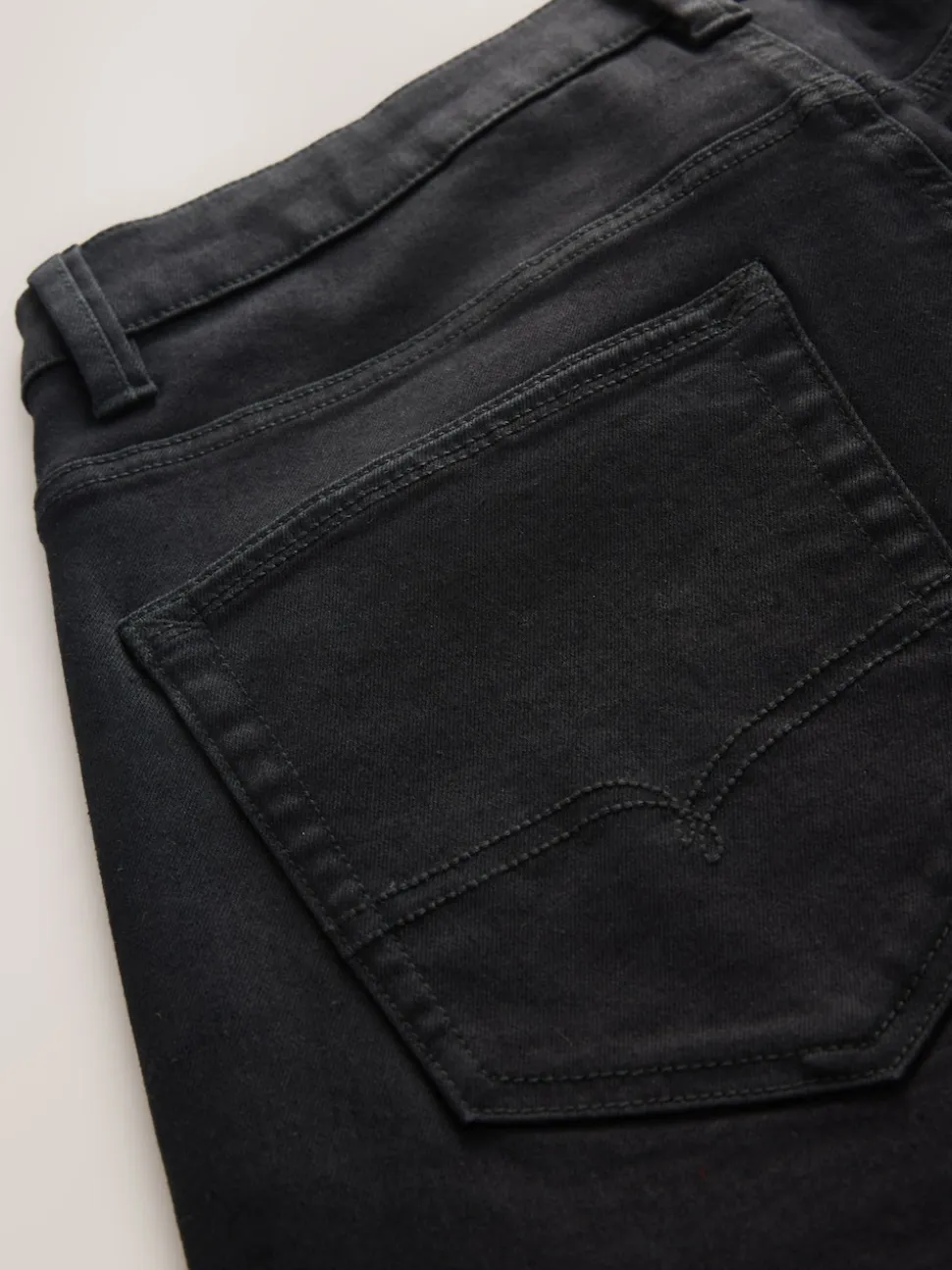 Black Regular Tapered Fit Motionflex Jeans