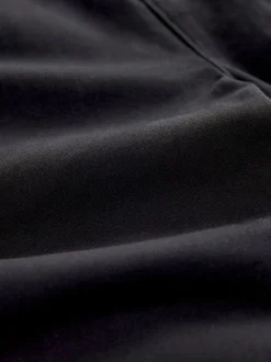 Black Regular Tapered Fit Single Pleated Stretch Chinos Trousers