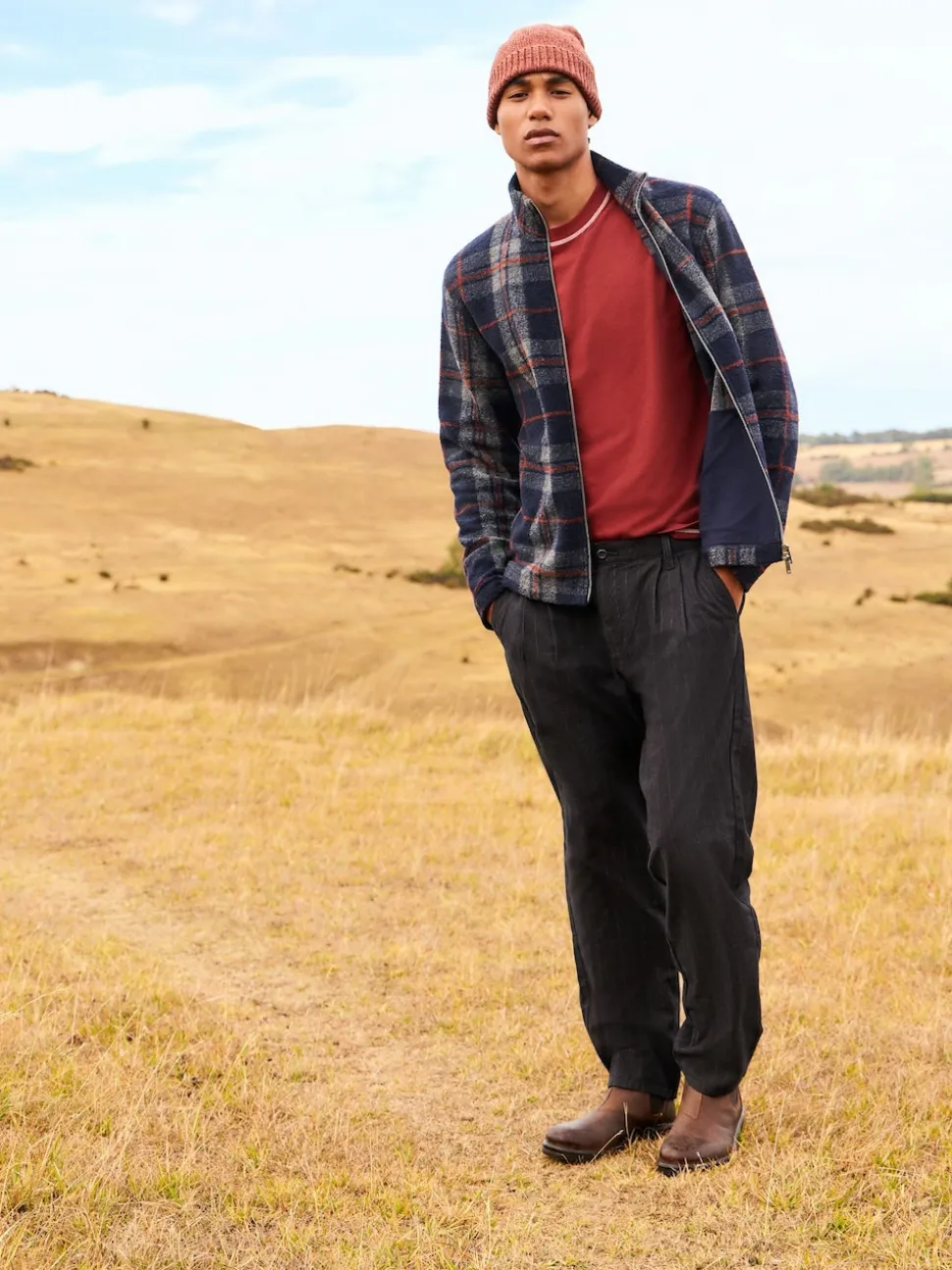 Black Relax Tapered Fit Twin Pleat Heritage Cotton Rich Trousers