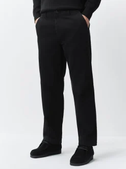 Black Relaxed Fit Authentic Cotton Rich Stretch Trousers