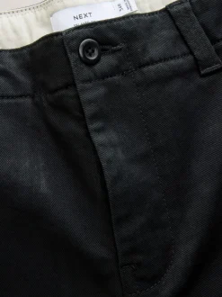 Black Relaxed Fit Authentic Cotton Rich Stretch Trousers