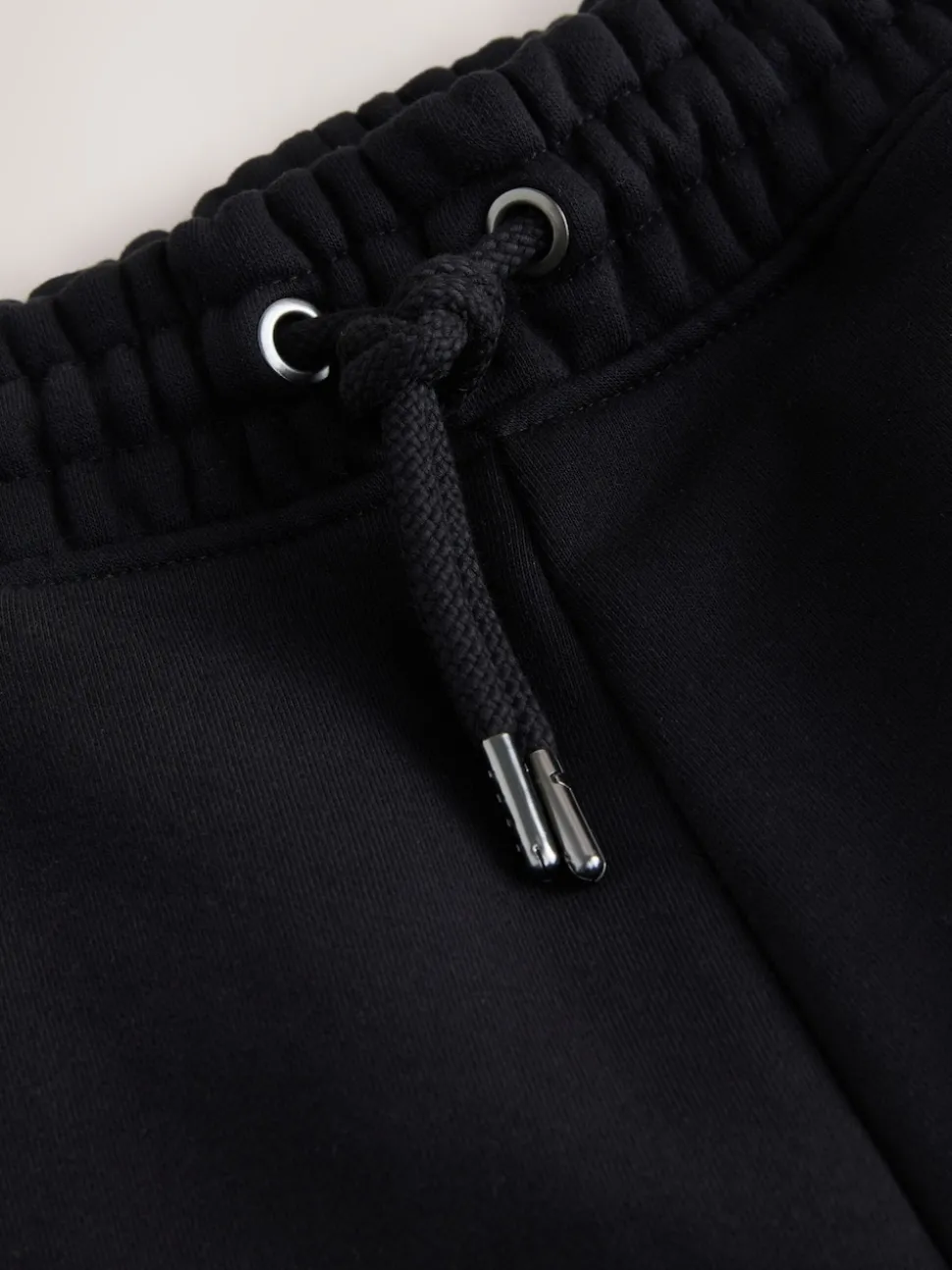 Black Relaxed Fit Brushback Heavyweight Joggers