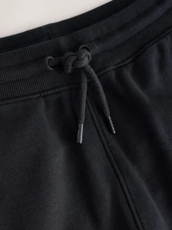 Black Relaxed Fit Garment Wash Utility Style Joggers
