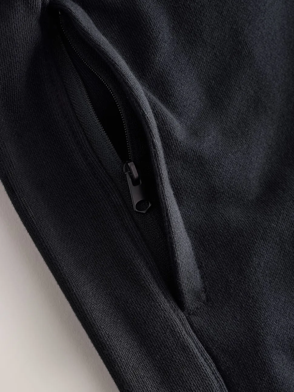 Black Relaxed Fit Garment Wash Utility Style Joggers