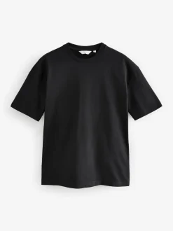 Black Relaxed Fit Heavyweight T-Shirts 3 Pack