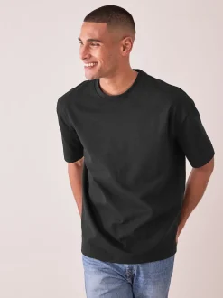 Black Relaxed Fit Heavyweight T-Shirt