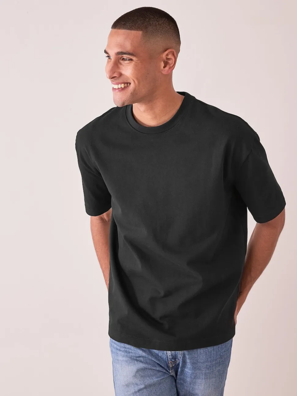 Black Relaxed Fit Heavyweight T-Shirt