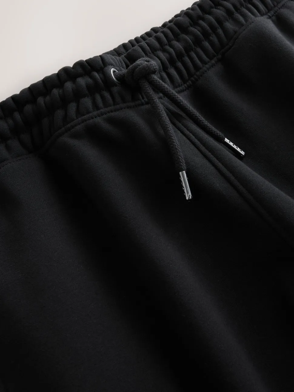 Black Relaxed Fit Slim Fit Brushback Heavyweight Joggers