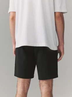 Black Relaxed Fit Stretch Chinos Shorts