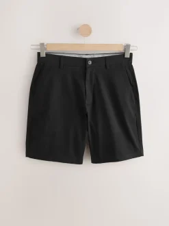 Black Relaxed Fit Stretch Chinos Shorts