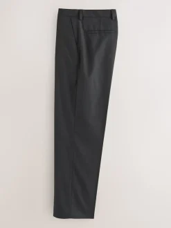 Black Relaxed Fit Tuxedo Trousers