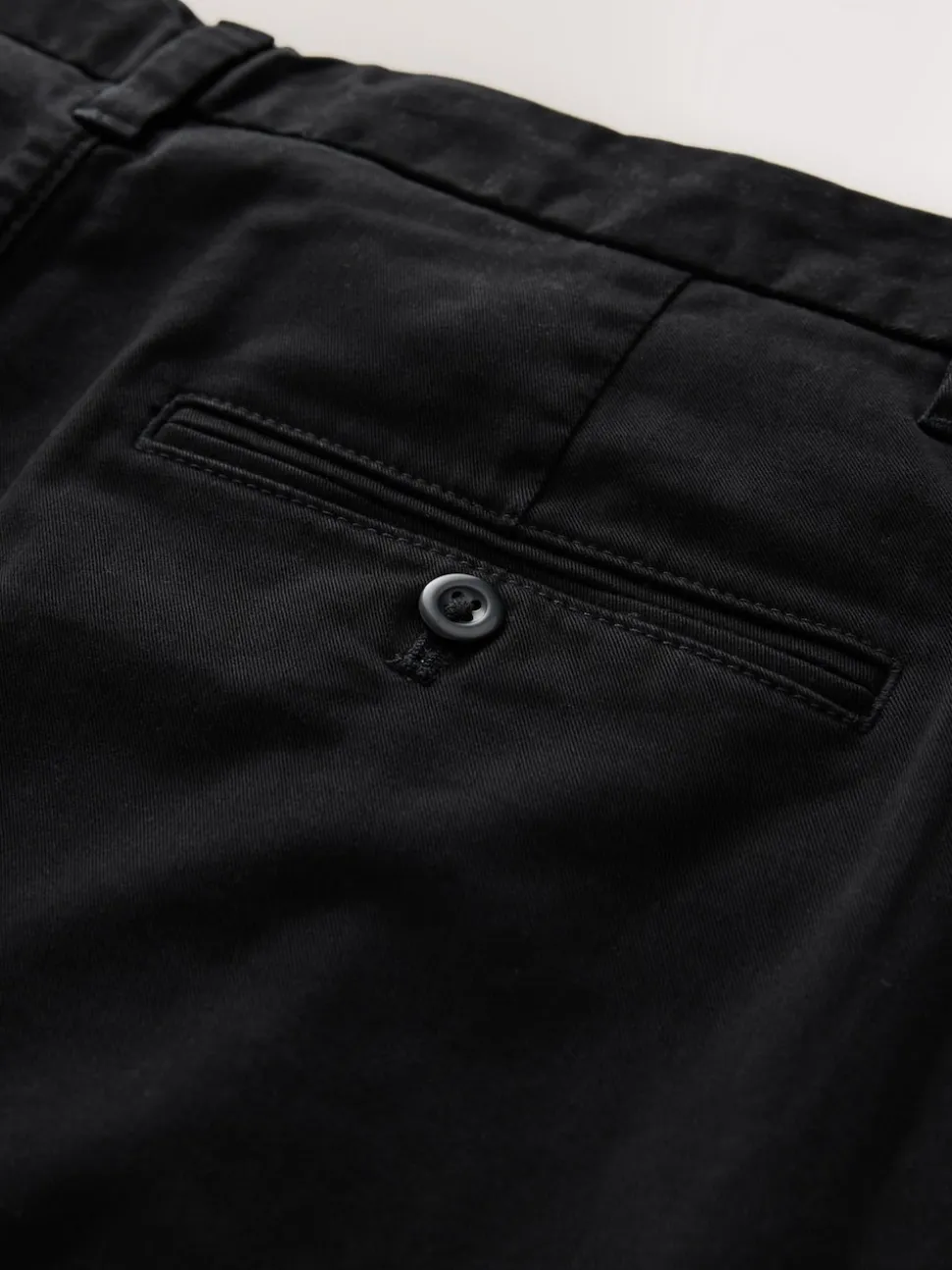 Black Relaxed Tapered Fit Twin Pleated Stretch Chinos Trousers