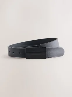 Black Reversible Plaque Belt