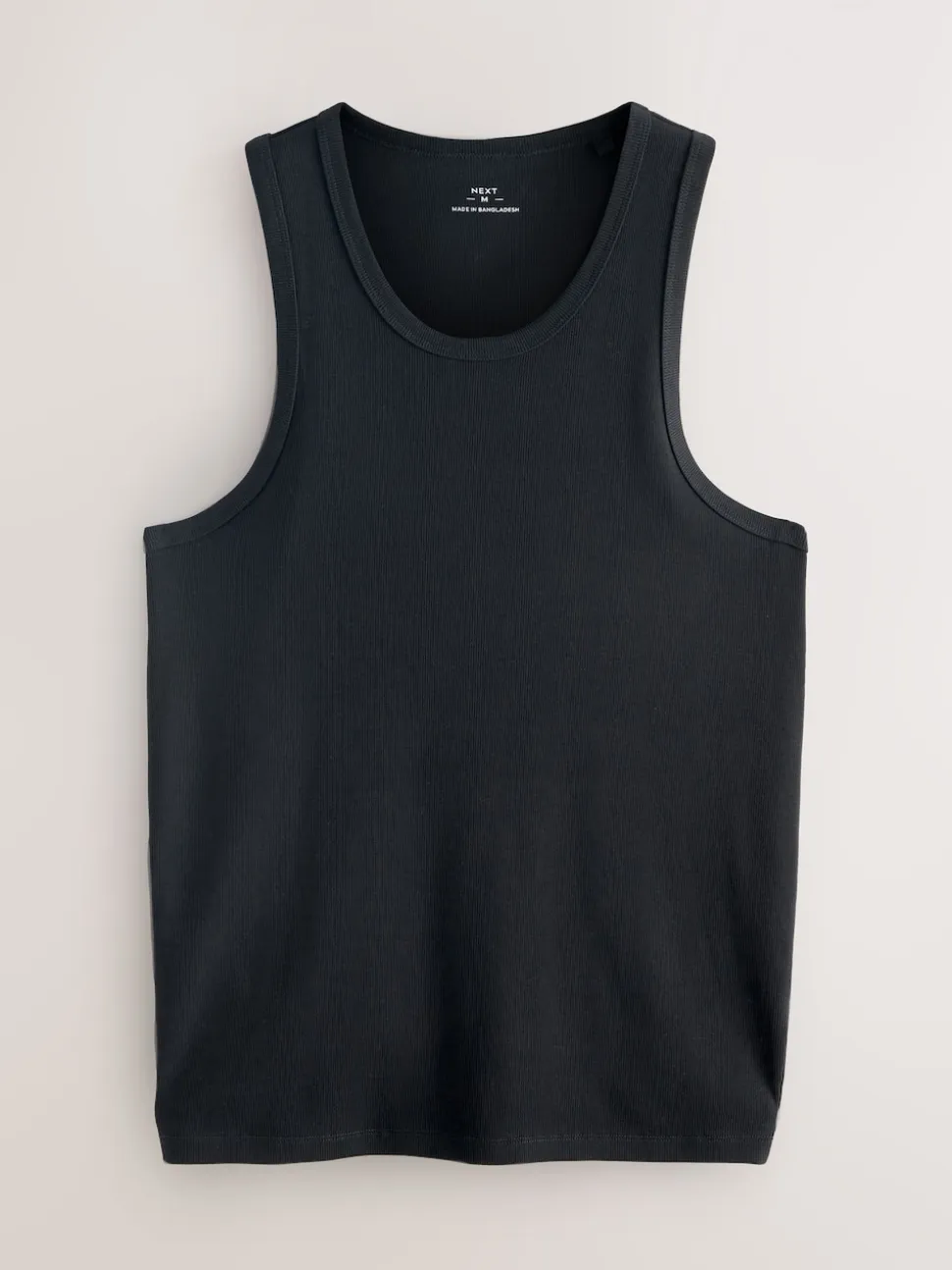 Black Rib Vests 5 Pack