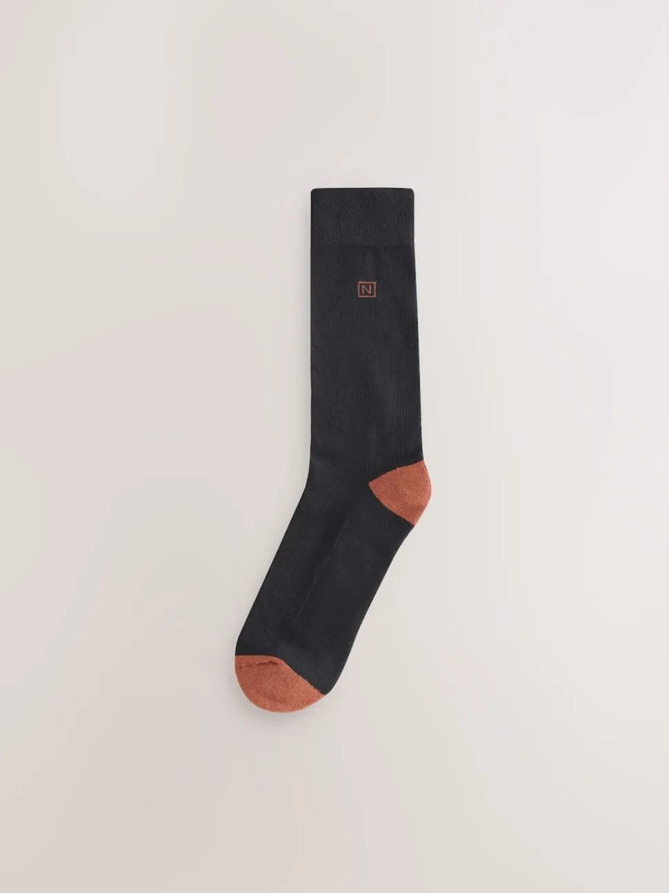 Black Rich Heel Cushioned Sole Comfort Socks