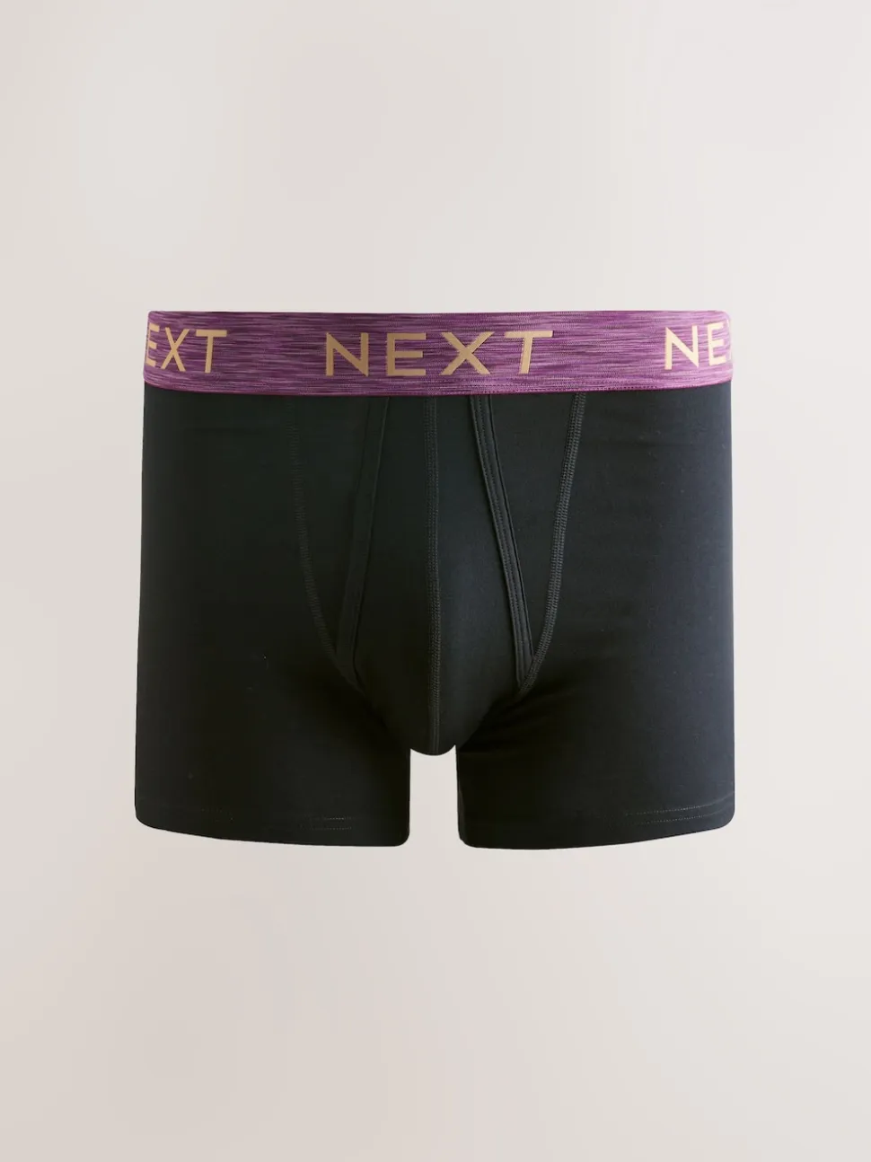 Black Rich Marl Waistband A-Front Boxers 10 Pack