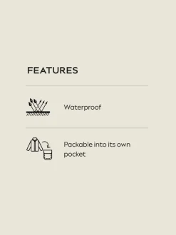 Black Ripstop DryTech Lightweight Waterproof Packable Jacket