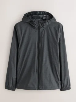 Black Ripstop DryTech Lightweight Waterproof Packable Jacket