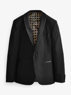 Black Shawl Slim Fit Tuxedo Suit Jacket